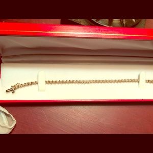 Gold plated tennis bracelet